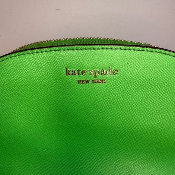 Authenticated Kate Spade New York Bright Green Dome Crossbody Bag - Picture 2 of 10